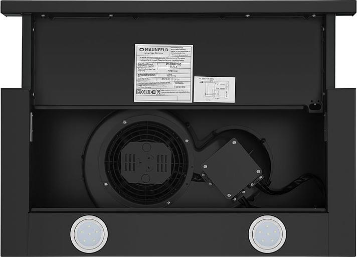 Вытяжка встраиваемая Maunfeld VS Light 50 черный управление: кулисные переключатели (1 мотор) фото 6