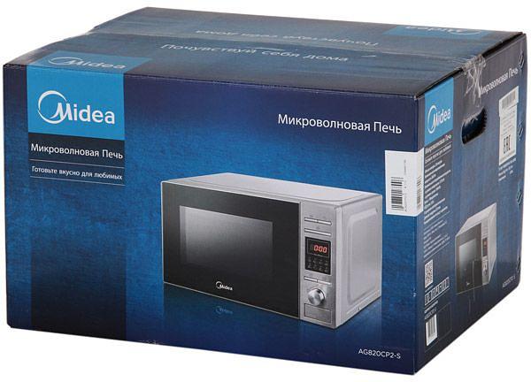 Микроволновая Печь Midea AG820CP2-S 20л. 800Вт черный/серебристый фото 5