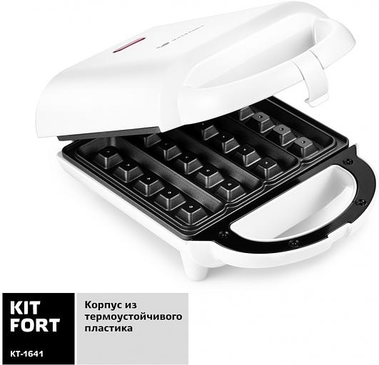 Вафельница Kitfort КТ-1641 460Вт белый фото 4