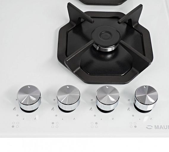 Газовая варочная поверхность Maunfeld EGHG.64.2CW/G белый фото 5