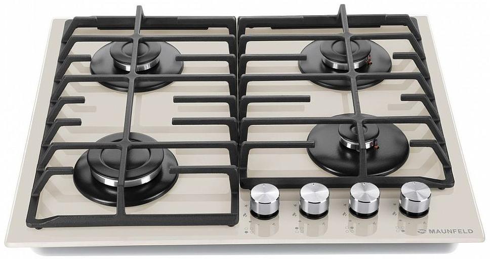 Газовая варочная поверхность Maunfeld EGHG.64.6CBG/G бежевый фото 3