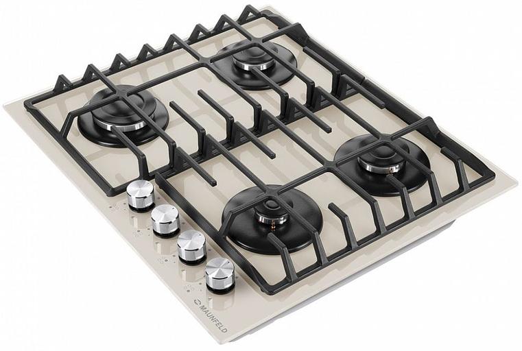 Газовая варочная поверхность Maunfeld EGHG.64.6CBG/G бежевый фото 4