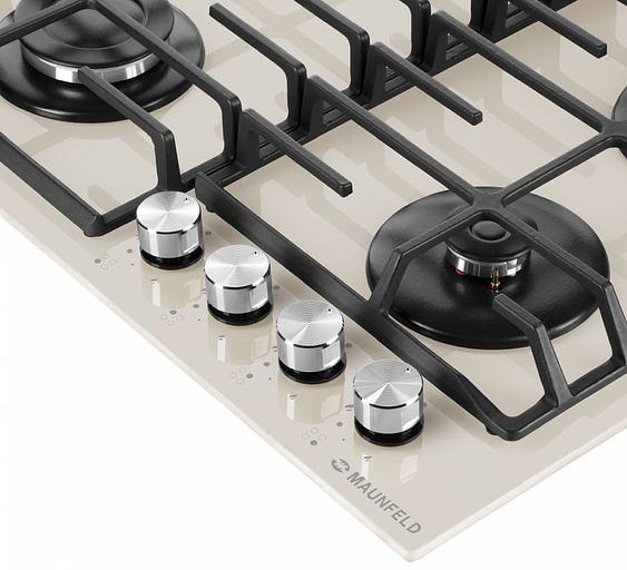 Газовая варочная поверхность Maunfeld EGHG.64.6CBG/G бежевый фото 5