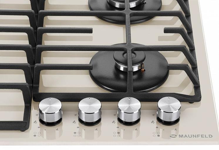 Газовая варочная поверхность Maunfeld EGHG.64.6CBG/G бежевый фото 6