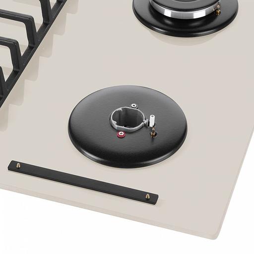 Газовая варочная поверхность Maunfeld EGHG.64.6CBG/G бежевый фото 7