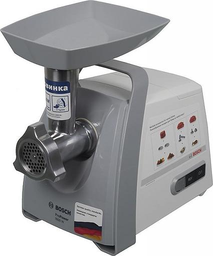 Мясорубка Bosch MFW45020 1600Вт белый/серый фото 1