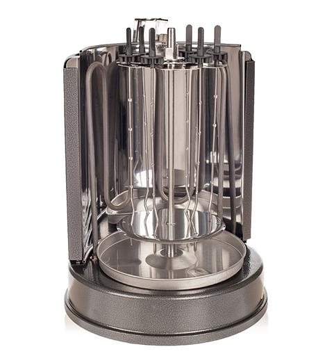 Шашлычница электрическая Kitfort KT-1404 1000Вт серебристый фото 2