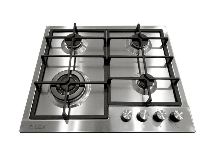 Газовая варочная поверхность Lex GVS 640 IX нержавеющая сталь фото 1