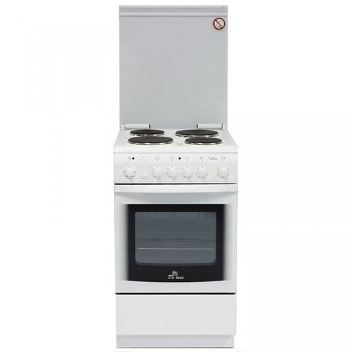 Плита Электрическая De Luxe 5004.10э КР белый эмаль (стеклянная крышка) фото 1