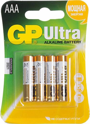 Батарея GP Ultra Alkaline 24AU LR03 AAA (4шт) фото 1