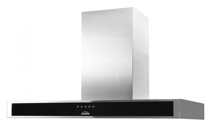 Вытяжка каминная Elikor Агат 90Н-1000-Е4Д нержавеющая сталь/черный управление: сенсорное (1 мотор) фото 1