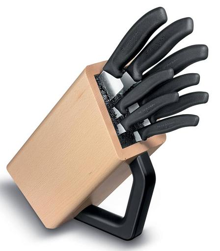Набор ножей кухон. Victorinox Swiss Classic (6.7173.8) компл.:8шт с подставкой черный подар.коробка фото 2