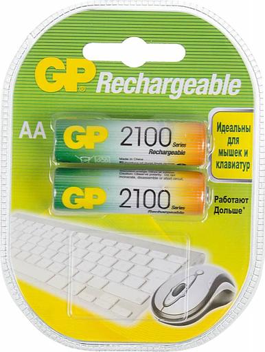 Аккумулятор GP 210AAHC AA NiMH 2100mAh (2шт) фото 1