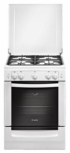 Плита Газовая Gefest ПГ 6100-01 белый реш.чугун фото 1