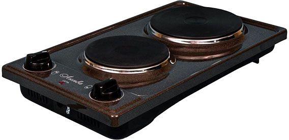 Плита Электрическая Лысьва ЭПБ 22 коричневый/рябчик эмаль (настольная) фото 1