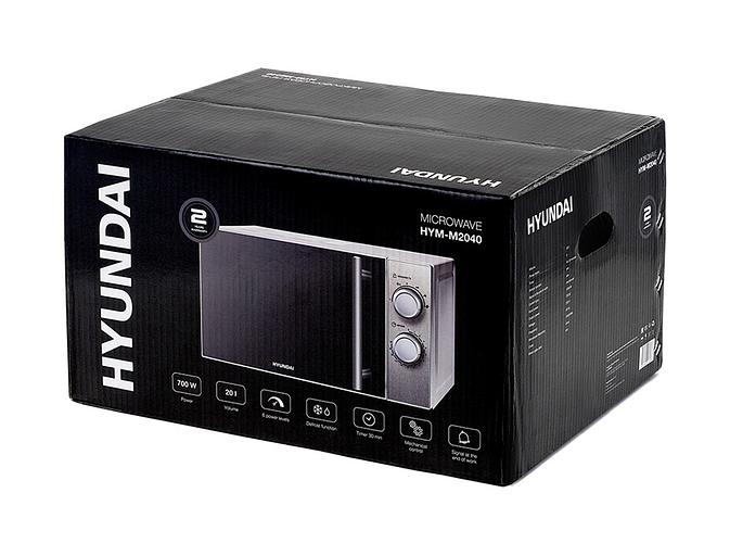 Микроволновая Печь Hyundai HYM-M2040 20л. 700Вт серебристый фото 9