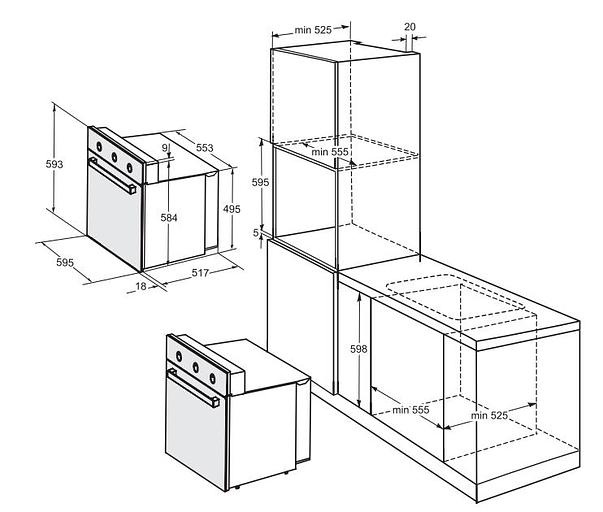 Духовой шкаф Электрический Darina 1U BDE 111 707 At антрацит фото 2
