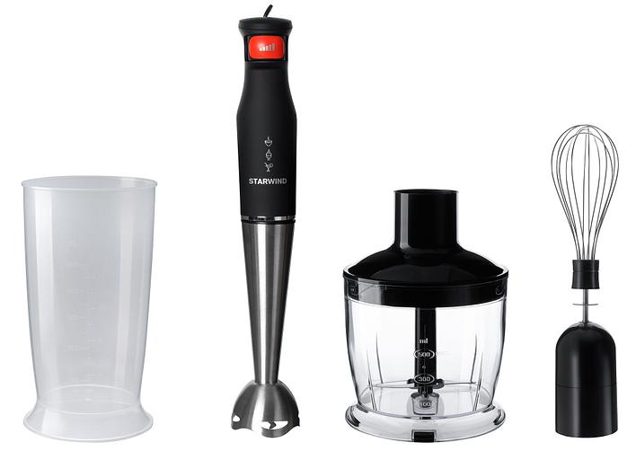 Блендер погружной Starwind SBP3432b 800Вт черный/красный фото 1