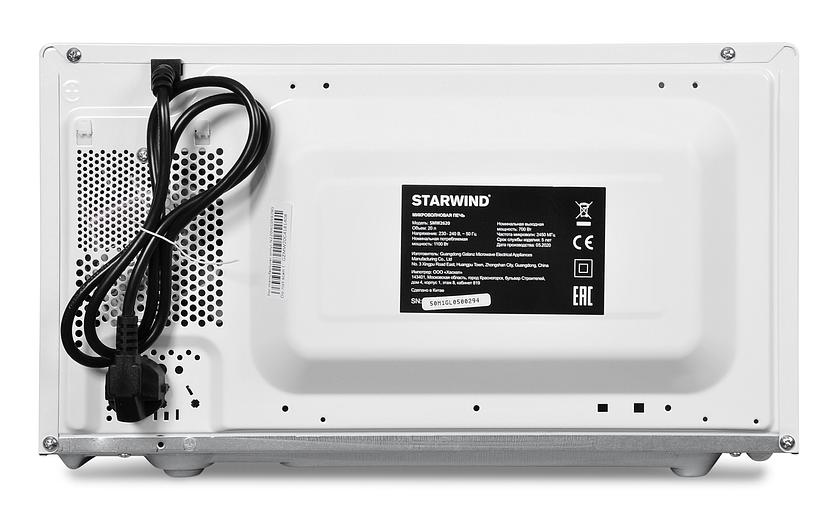 Микроволновая Печь Starwind SMW2620 20л. 700Вт белый фото 7