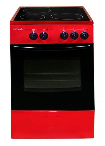 Плита Электрическая Лысьва EF3001MK00 вишневый стеклокерамика (без крышки) фото 1