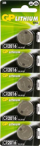 Батарея GP Lithium CR2016 (5шт) фото 1