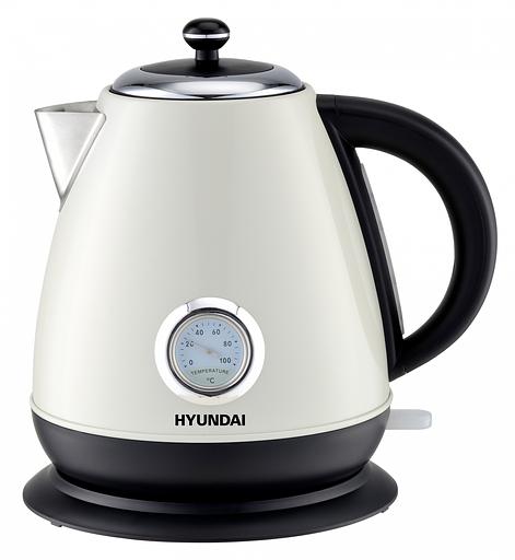 Чайник электрический Hyundai HYK-S4502 1.7л. 2200Вт жемчужный/черный (корпус: нержавеющая сталь/пластик) фото 1