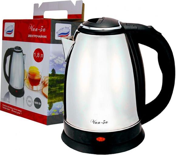Чайник электрический Великие Реки Чая-3А 1.8л. 1500Вт серебристый (корпус: нержавеющая сталь) фото 2