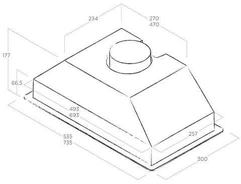 Вытяжка встраиваемая Jet Air Viera GR/A/72 серый управление: ползунковое (1 мотор) фото 2