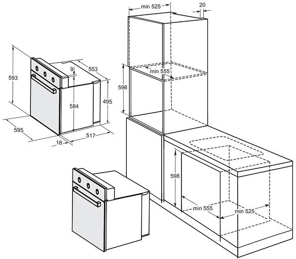 Духовой шкаф Электрический Darina 1U BDE 111 701 W белый фото 2
