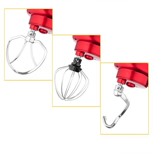 Миксер планетарный Hyundai HYM-S6451 1300Вт красный фото 8