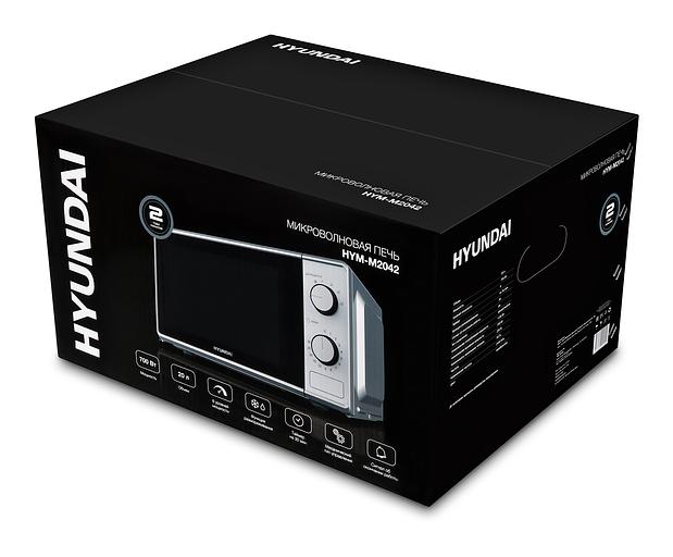 Микроволновая Печь Hyundai HYM-M2042 20л. 700Вт серебристый фото 9