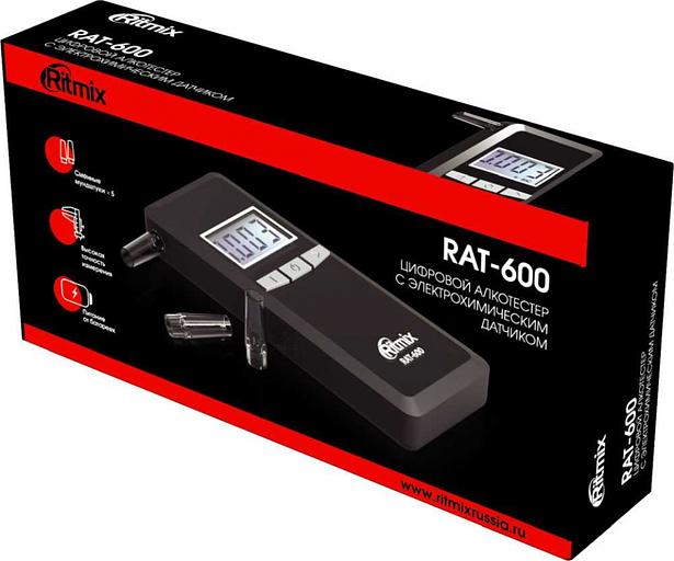 Алкотестер Ritmix RAT-600 электрохимический черный фото 6