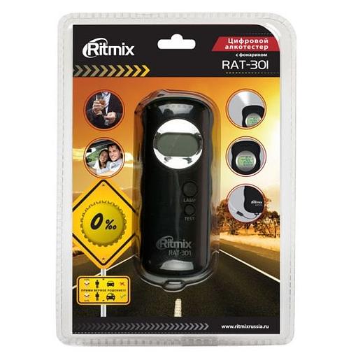 Алкотестер Ritmix RAT-301 полупроводниковый черный фото 4