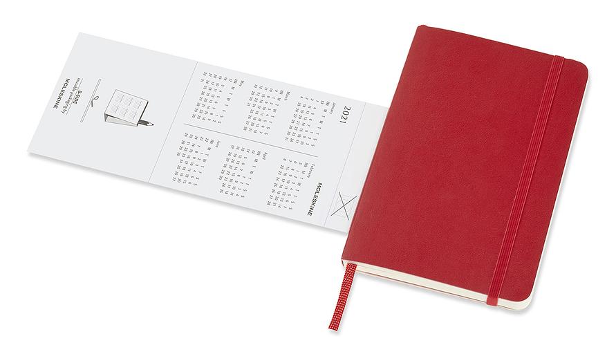 Еженедельник Moleskine CLASSIC SOFT WKNT Pocket 90x140мм 144стр. мягкая обложка красный фото 6