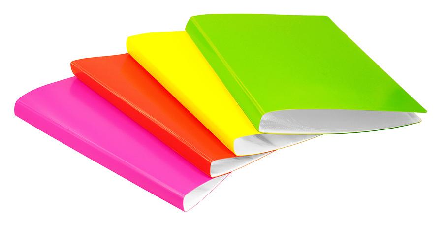 Папка с 20 прозр.вклад. Бюрократ Double Neon DNE07V20OR A4 пластик 0.7мм оранжевый фото 2