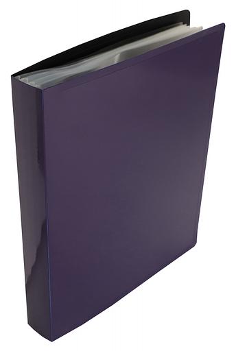 Папка с 80 прозр.вклад. Бюрократ DeLuxe DLVBOX80BBERRY A4 пластик 0.7мм черничный в коробе фото 2