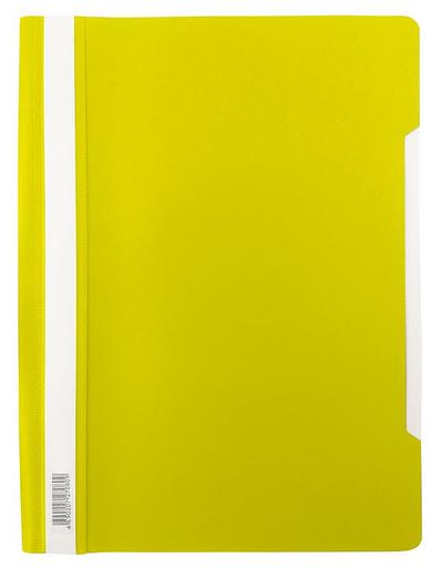 Папка-скоросшиватель Бюрократ Люкс -PSL20YEL A4 прозрач.верх.лист пластик желтый 0.14/0.18 фото 1