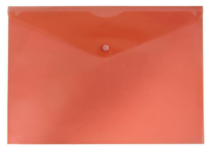 Конверт на кнопке Бюрократ Economy -PK100RED A4 тисненый пластик 0.10мм красный фото 1