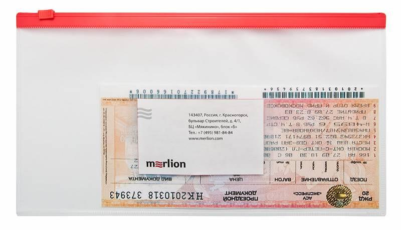 Папка на молнии ZIP Бюрократ -BPM6AYEL полипропилен 0.15мм карм.для визит. цвет молнии желтый Travel формат фото 2