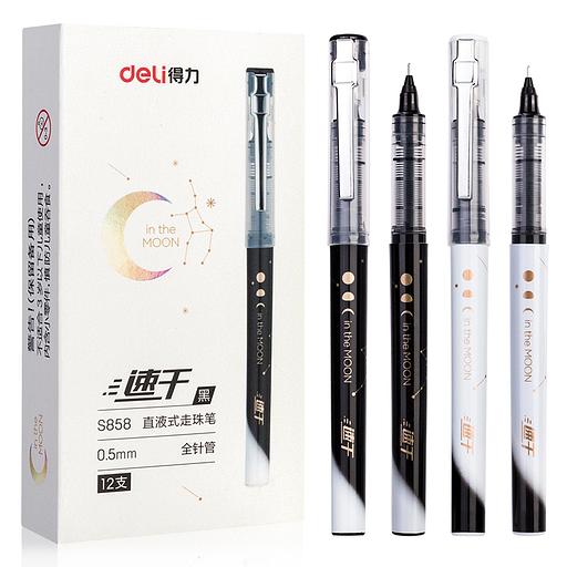 Ручка-роллер Deli S858 0.5мм черные чернила фото 1