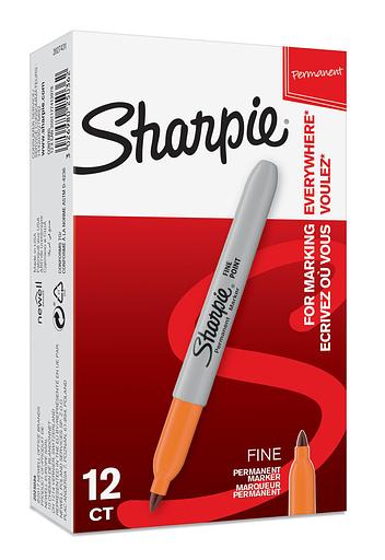 Маркер перманентный Paper Mate Fine 2025036 Sharpie оранжевый фото 1