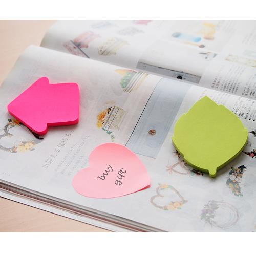 Блок самоклеящийся бумажный Stick`n 21543 70x70мм 50лист. 70г/м2 неон зеленый вырубной клей по периметру "листок" европодвес фото 4