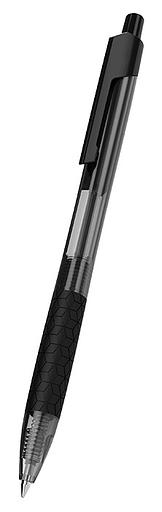 Ручка шариковая Deli EQ01920 Arrow авт. 0.7мм резин. манжета прозрачный/черный черные чернила фото 1