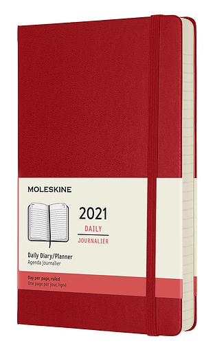 Ежедневник Moleskine CLASSIC Large 130х210мм 400стр. красный фото 1