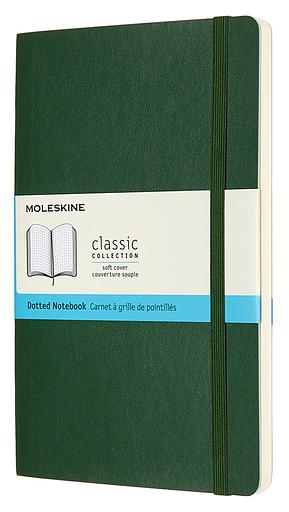 Блокнот Moleskine CLASSIC SOFT QP619K15 Large 130х210мм 192стр. пунктир мягкая обложка зеленый фото 1