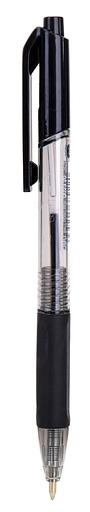 Ручка шариковая Deli EQ02320 X-tream авт. 0.7мм резин. манжета прозрачный/черный черные чернила фото 3