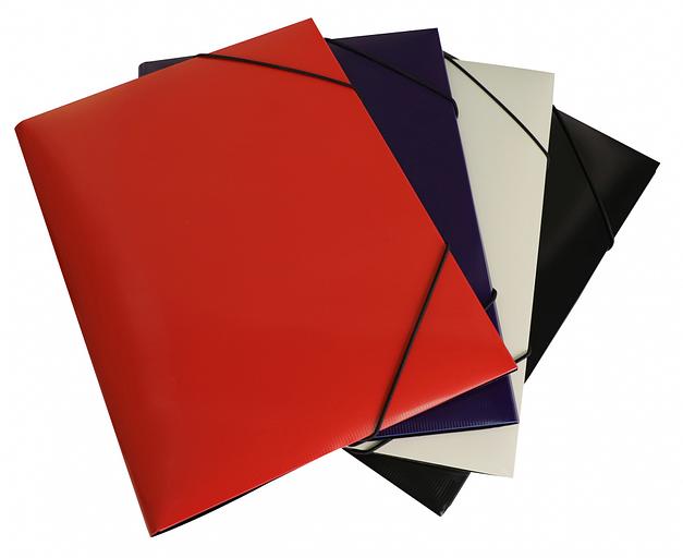 Папка на резинке Бюрократ DeLuxe DL510BLCK A4 пластик кор.30мм 0.7мм черный фото 3