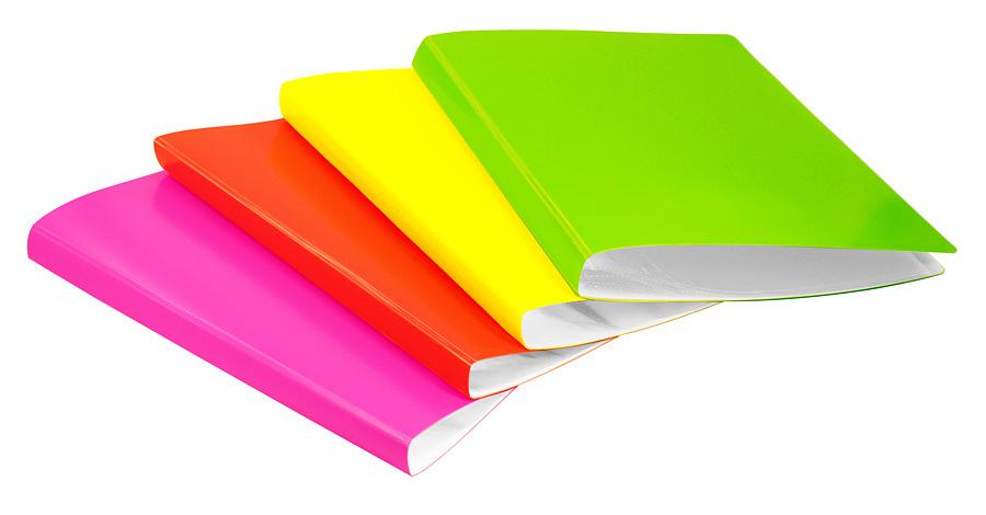 Папка с 10 прозр.вклад. Бюрократ Double Neon DNE07V10LETT A4 пластик 0.7мм салатовый фото 2