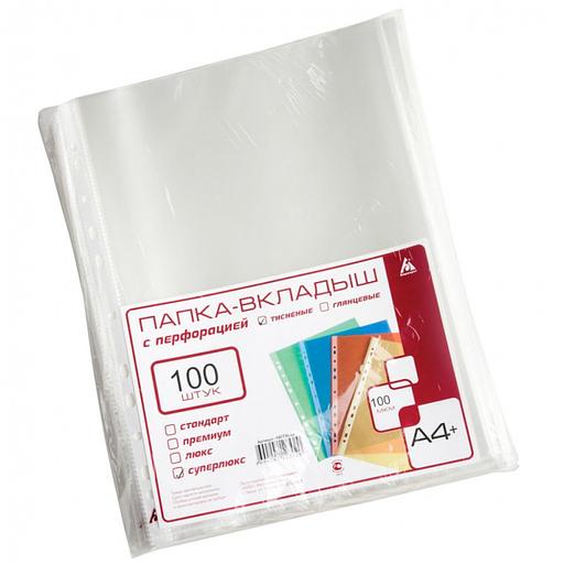 Папка-вкладыш Бюрократ СуперЛюкс -080TSLUX тисненые А4+ 80мкм (упак.:100шт) фото 4