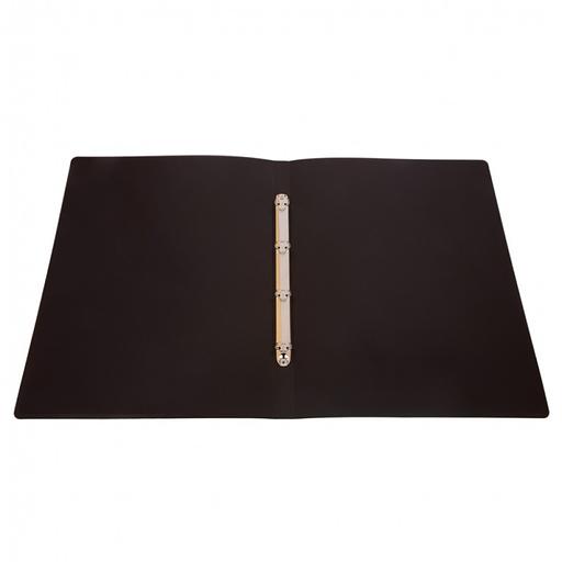 Папка на 4-х кольцах Бюрократ -0827VA3BLU A3 верт. пластик 0.8мм кор.27мм синий фото 2